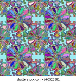Abstract color seamless pattern for new background.