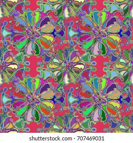 Abstract color seamless pattern for new background.