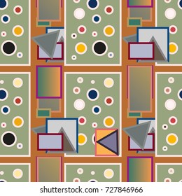 Abstract color seamless pattern for new background.