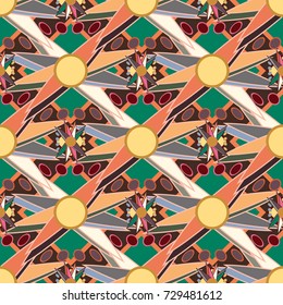 Abstract color seamless pattern for new background.