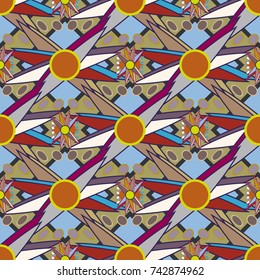 Abstract color seamless pattern for new background.