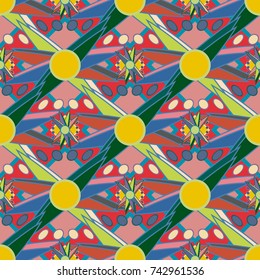 Abstract color seamless pattern for new background.