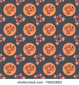 Abstract color seamless pattern for new background.