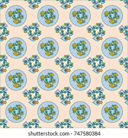 Abstract color seamless pattern for new background.