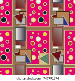 Abstract color seamless pattern for new background.