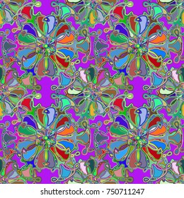 Abstract color seamless pattern for new background.
