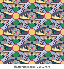 Abstract color seamless pattern for new background.