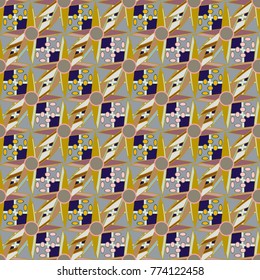 Abstract color seamless pattern for new background.