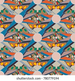 Abstract color seamless pattern for new background.