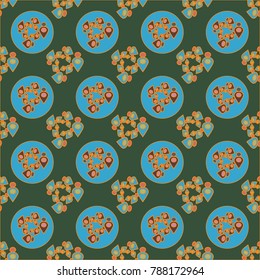 Abstract color seamless pattern for new background.