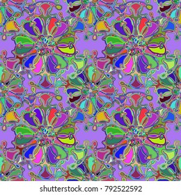 Abstract color seamless pattern for new background.