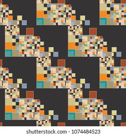Abstract color seamless pattern of squares for new background.