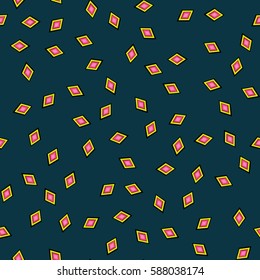 Abstract color seamless patterns in Memphis style. Styling fashion trends 80-90s. Mosaic texture for design websites, fabrics, packaging, wallpaper, interiors and furniture. Vector illustration.