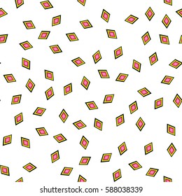 Abstract color seamless patterns in Memphis style. Styling fashion trends 80-90s. Mosaic texture for design websites, fabrics, packaging, wallpaper, interiors and furniture. Vector illustration.