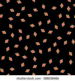 Abstract color seamless patterns in Memphis style. Styling fashion trends 80-90s. Mosaic texture for design websites, fabrics, packaging, wallpaper, interiors and furniture. Vector illustration.