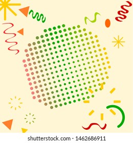 abstract color shape and negative space background vector illustration.