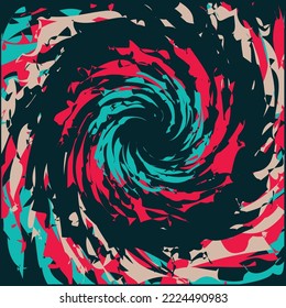 Forma de color abstracto de arte vectorial