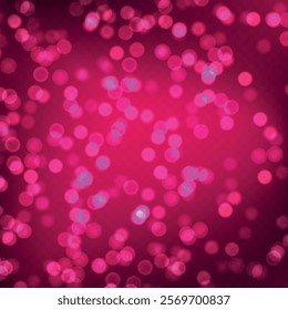 Abstract color shining bokeh isolated on transparent background. Lights and sparks glitter glowing effect. Lens flare Christmas or New Year holiday card.