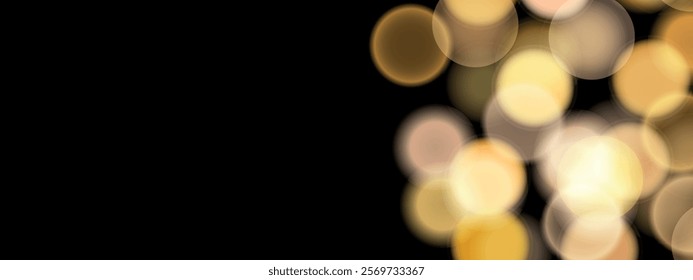 Abstract color shining bokeh isolated on transparent background. Lights and sparks glitter glowing effect. Lens flare Christmas or New Year holiday card.
