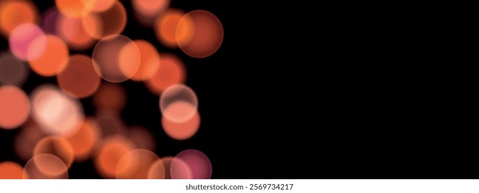 Abstract color shining bokeh isolated on transparent background. Lights and sparks glitter glowing effect. Lens flare Christmas or New Year holiday card.