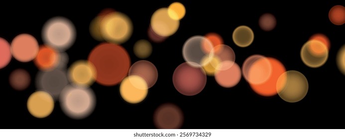 Abstract color shining bokeh isolated on transparent background. Lights and sparks glitter glowing effect. Lens flare Christmas or New Year holiday card.