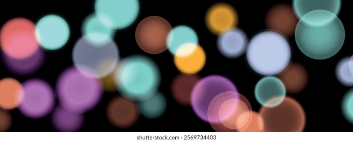 Abstract color shining bokeh isolated on transparent background. Lights and sparks glitter glowing effect. Lens flare Christmas or New Year holiday card.