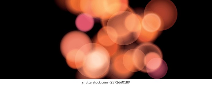 Abstract color shining bokeh isolated on transparent background. Lights and sparks glitter glowing effect. Lens flare Christmas or New Year holiday card.