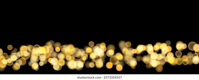 Abstract color shining bokeh isolated on transparent background. Lights and sparks glitter glowing effect. Lens flare Christmas or New Year holiday card.