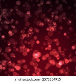 Abstract color shining bokeh isolated on transparent background. Lights and sparks glitter glowing effect. Lens flare Christmas or New Year holiday card.