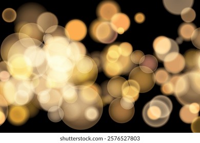 Abstract color shining bokeh isolated on transparent background. Lights and sparks glitter glowing effect. Lens flare Christmas or New Year holiday card.