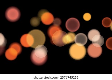 Abstract color shining bokeh isolated on transparent background. Lights and sparks glitter glowing effect. Lens flare Christmas or New Year holiday card.