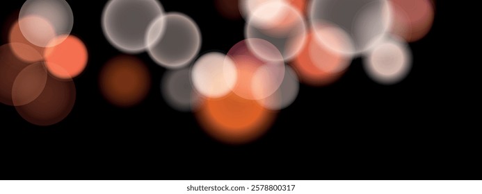 Abstract color shining bokeh isolated on transparent background. Lights and sparks glitter glowing effect. Lens flare Christmas or New Year holiday card.