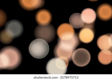 Abstract color shining bokeh isolated on transparent background. Lights and sparks glitter glowing effect. Lens flare Christmas or New Year holiday card.