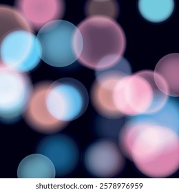 Abstract color shining bokeh isolated on transparent background. Lights and sparks glitter glowing effect. Lens flare Christmas or New Year holiday card.