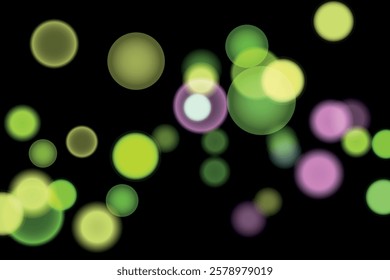 Abstract color shining bokeh isolated on transparent background. Lights and sparks glitter glowing effect. Lens flare Christmas or New Year holiday card.