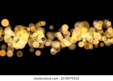 Abstract color shining bokeh isolated on transparent background. Lights and sparks glitter glowing effect. Lens flare Christmas or New Year holiday card.