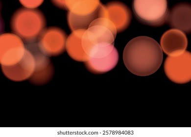 Abstract color shining bokeh isolated on transparent background. Lights and sparks glitter glowing effect. Lens flare Christmas or New Year holiday card.