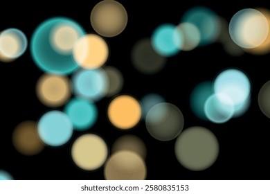 Abstract color shining bokeh isolated on transparent background. Lights and sparks glitter glowing effect. Lens flare Christmas or New Year holiday card.