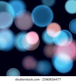 Abstract color shining bokeh isolated on transparent background. Lights and sparks glitter glowing effect. Lens flare Christmas or New Year holiday card.