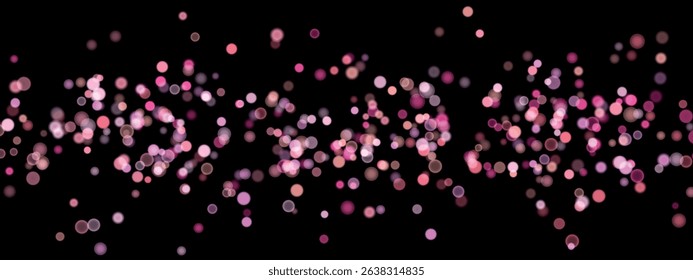 Abstract color shining bokeh isolated on transparent background. Lights and sparks glitter glowing effect. Lens flare Christmas or New Year holiday card.