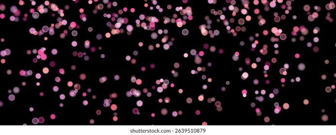 Abstract color shining bokeh isolated on transparent background. Lights and sparks glitter glowing effect. Lens flare Christmas or New Year holiday card.