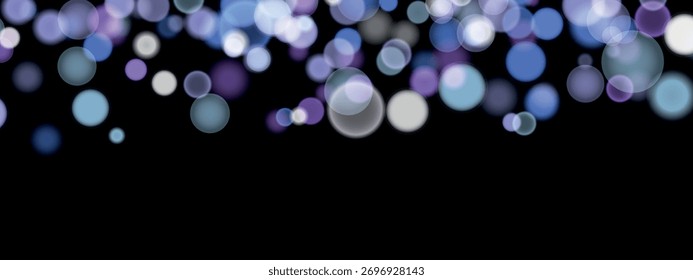 Abstract color shining bokeh isolated on transparent background. Lights and sparks glitter glowing effect. Lens flare Christmas or New Year holiday card.