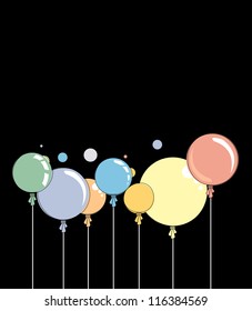 Abstract color shiny balloons background