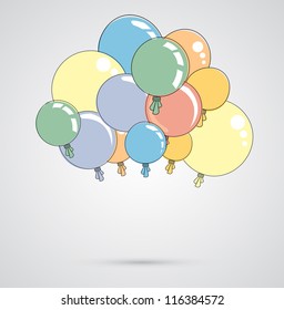 Abstract color shiny balloons background