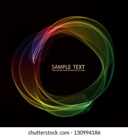 Abstract Color Smoke Circle. EPS10 Vector.