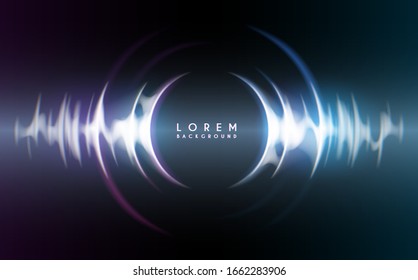 Abstract color sound waves background