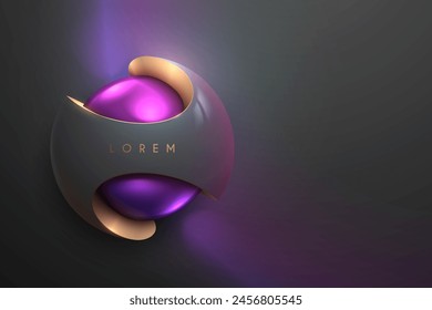 Abstract color sphere with light effect