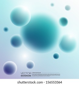 Abstract color spheres design background vector