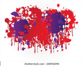 Abstract color splash background.Paint splat .Vector illustration.