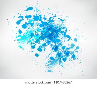Abstract color splash background.Vector splatters for design use.